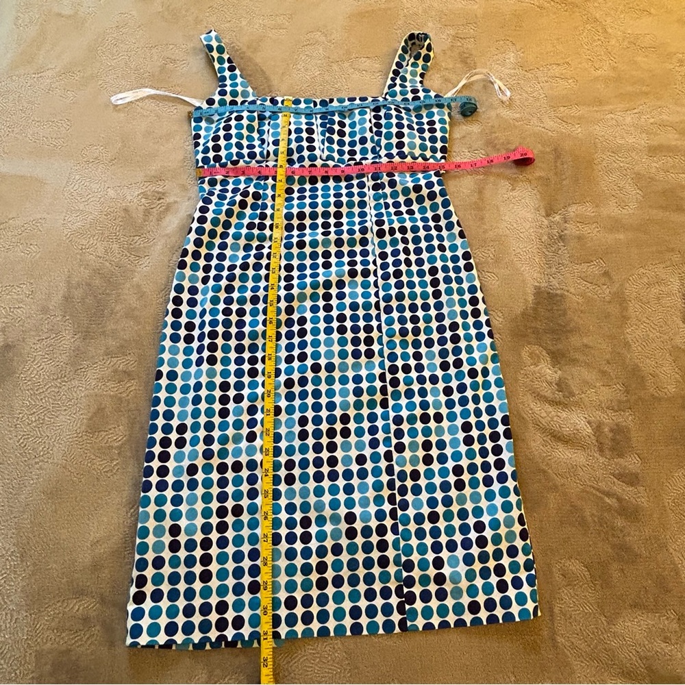 Calvin Klein white blue dot sleeveless dress Size 6 - Picture 10 of 11
